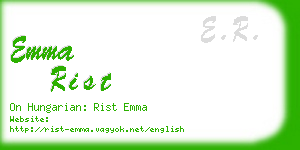 emma rist business card